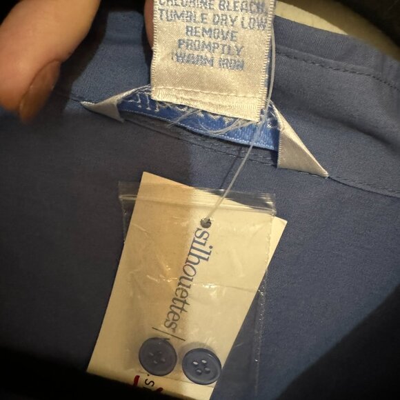 * NWT  DUSTY BLUE BUTTON FRONT SHIRT   2X   #O - Picture 6 of 7